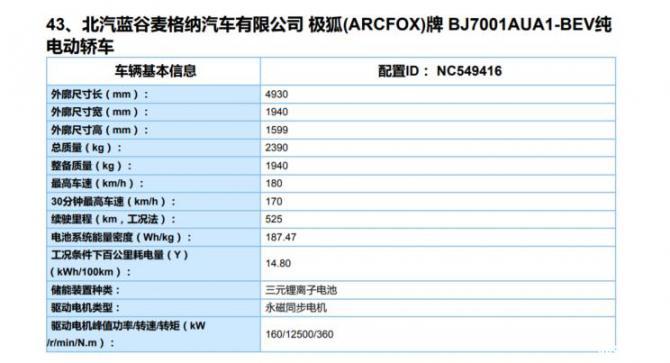 纯电续航708km ARCFOX αS最新消息