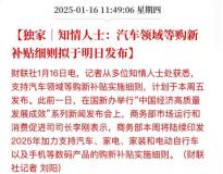 本周将印发2025年汽车购新补贴细则